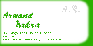 armand makra business card